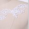 1 Yard White Beaded Lace Trim 2 Inch Width Metallic Thread Veil Embellishment